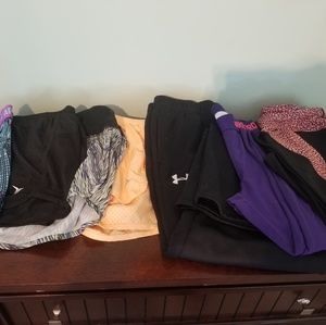 Workout capris and shorts